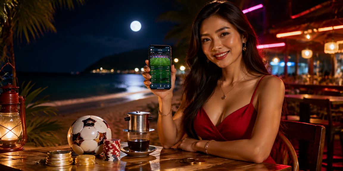 Người dùng theo dõi kèo thể thao và kiểm tra ưu đãi cá cược tại Côn Đảo với cà phê Việt