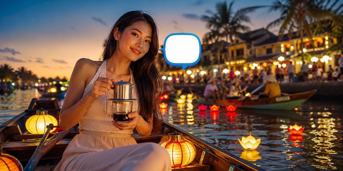 Người dùng xem thông tin cá cược bóng rổ tại Hội An cùng tách cà phê sáng