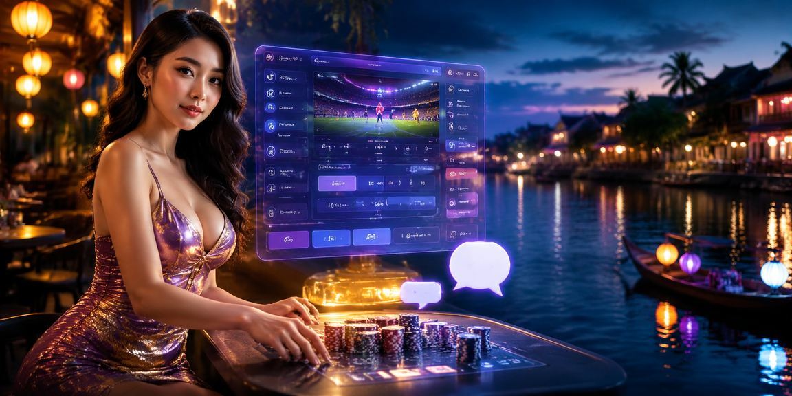 Người dùng tại quán cà phê Hội An sử dụng ứng dụng casino và thực hiện thanh toán điện tử